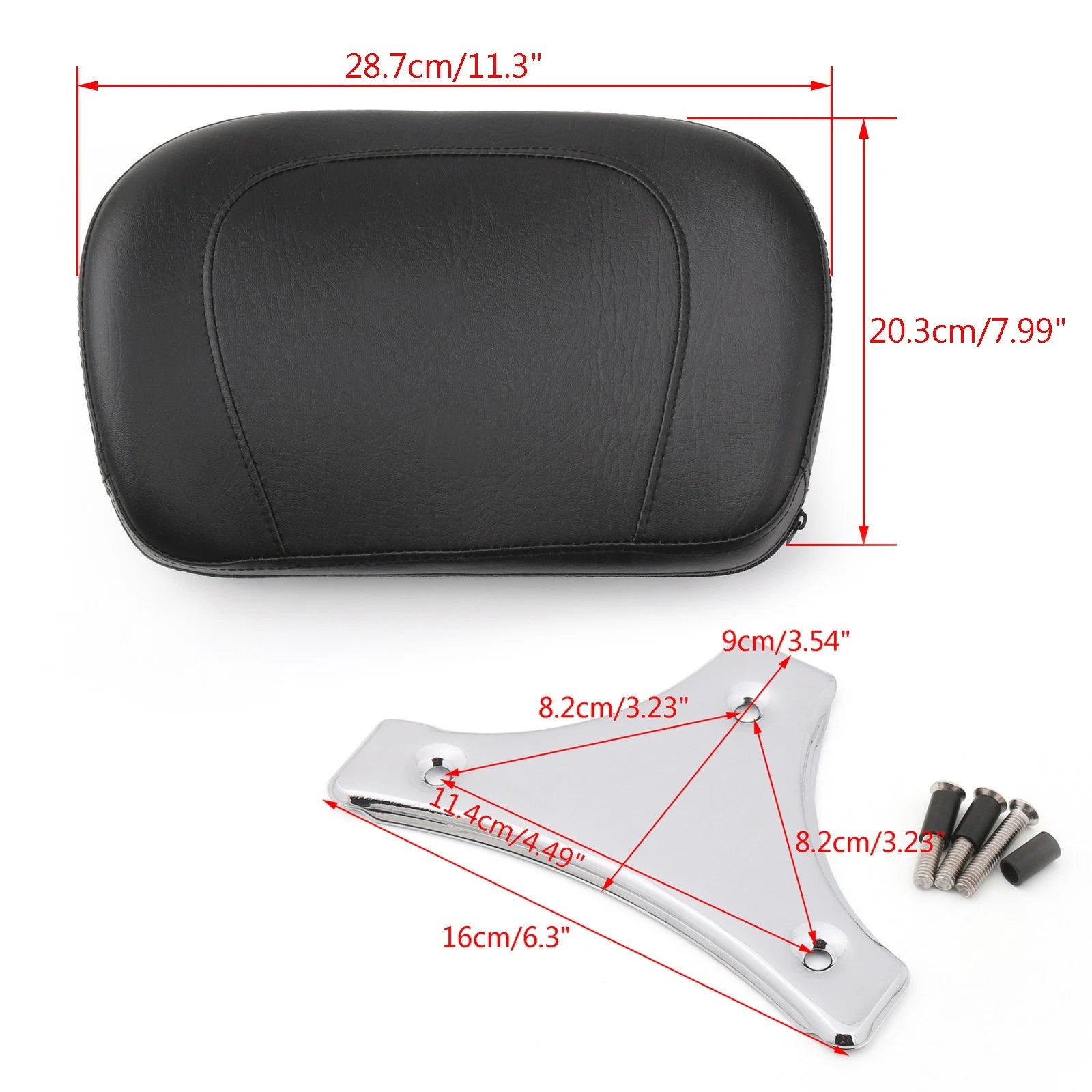Sissy Bar Backrest Pad for Electra Glide Road King Road Glide (2009–2014)