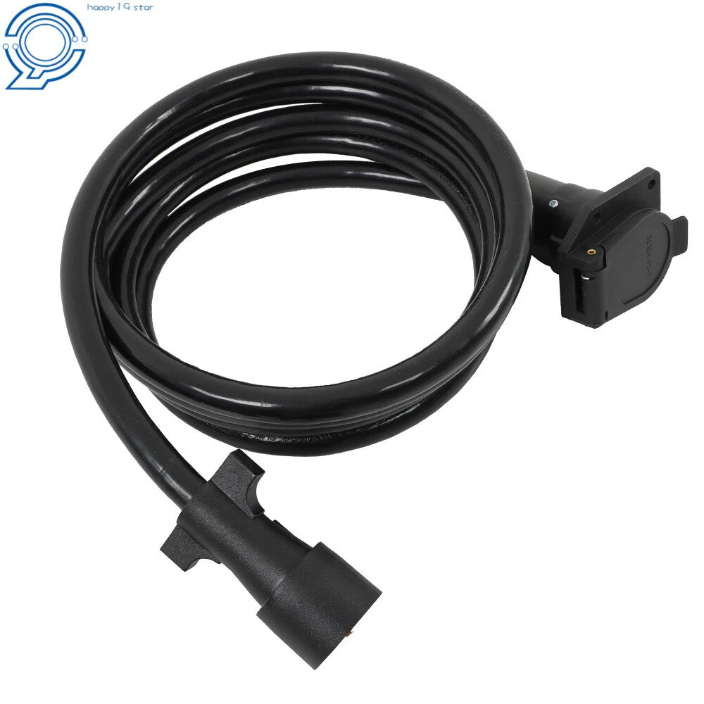 7 Pin Trailer Plug Extension Cord for RV Gooseneck (10ft)