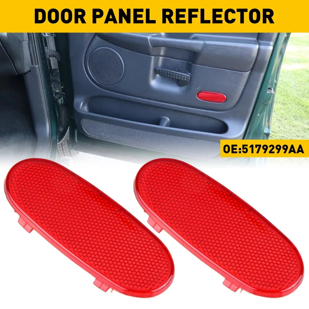 2X Front Door Reflector Panel Cover for Dodge Ram 1500 2500 3500 (2002–2009)