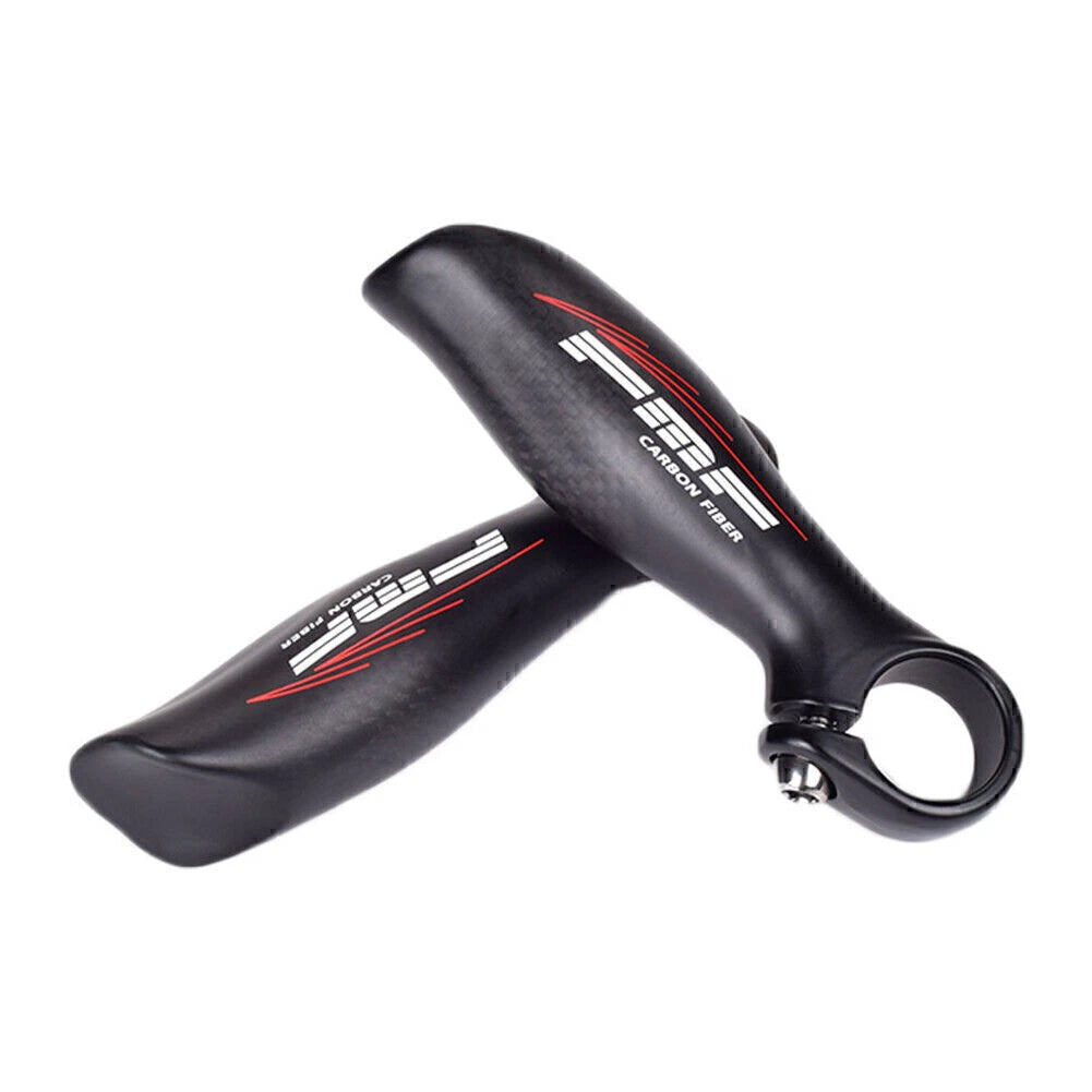 Pair of Carbon Fiber Ergonomic End Bar Bicycle Bar Ends for MTB Road Bike