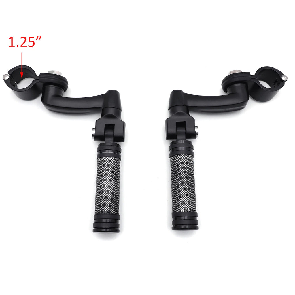 Diamond Arched FootPeg Kit for Harley Road King Sportster (1.25" Engine Guard)