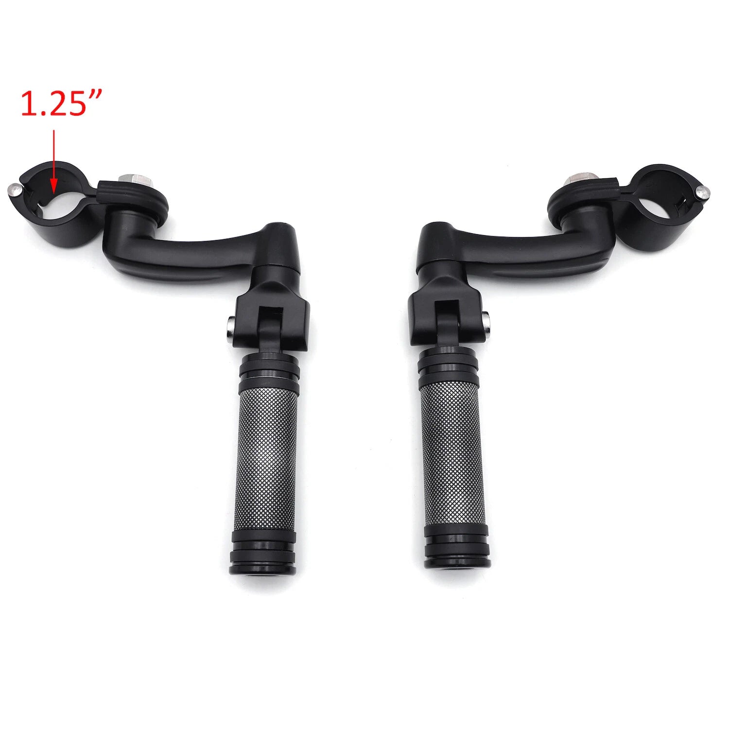 Diamond Arched FootPeg Kit for Harley Road King Sportster (1.25" Engine Guard)