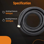 AN8 -8AN Nylon Steel Braided Oil Fuel Line Hose End Fitting Kit for Universal (16FT)