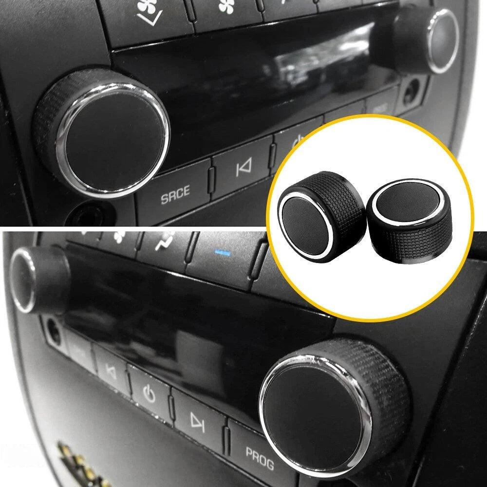 Set of 2 A/C Heater Temp Control Knobs for Chevy Silverado Tahoe GMC (2008–2013)