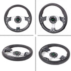 12.5" Carbon Fiber Steering Wheel with 6 Bolt Hub Adapter for Marine Boat