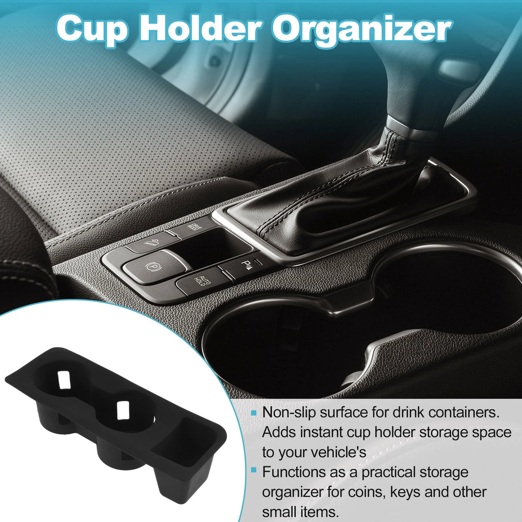 Center Console Cup Holder Organizer for Ford Maverick (2022–2025) TPE Black