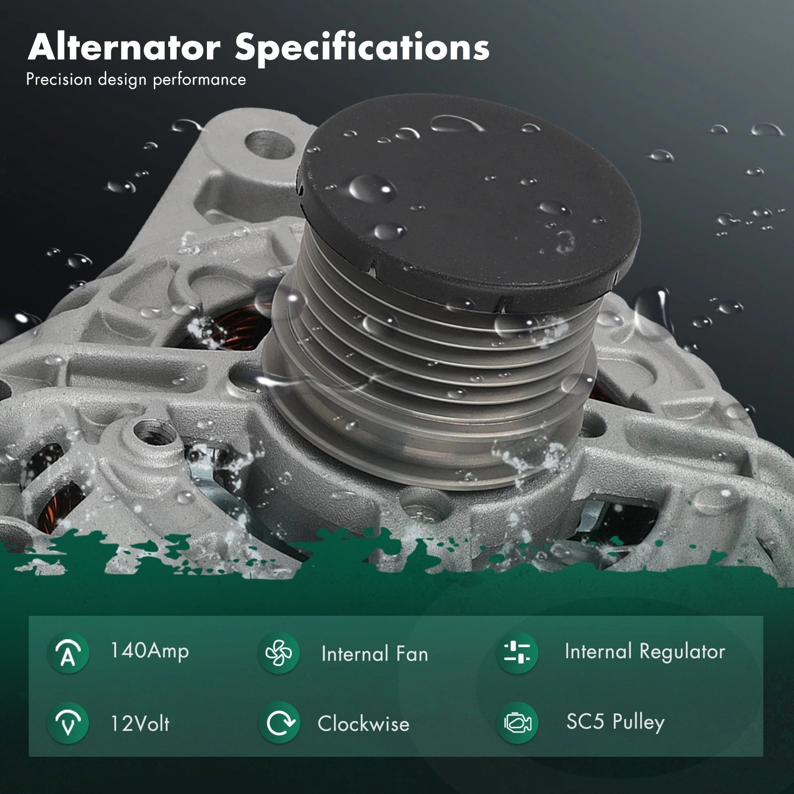 140Amp Alternator for Volkswagen Passat (2004–2005) 0124525010 028-903-029Q