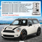 Aluminum Engine Valve Cover with Gasket for Mini Cooper (2007–2015)