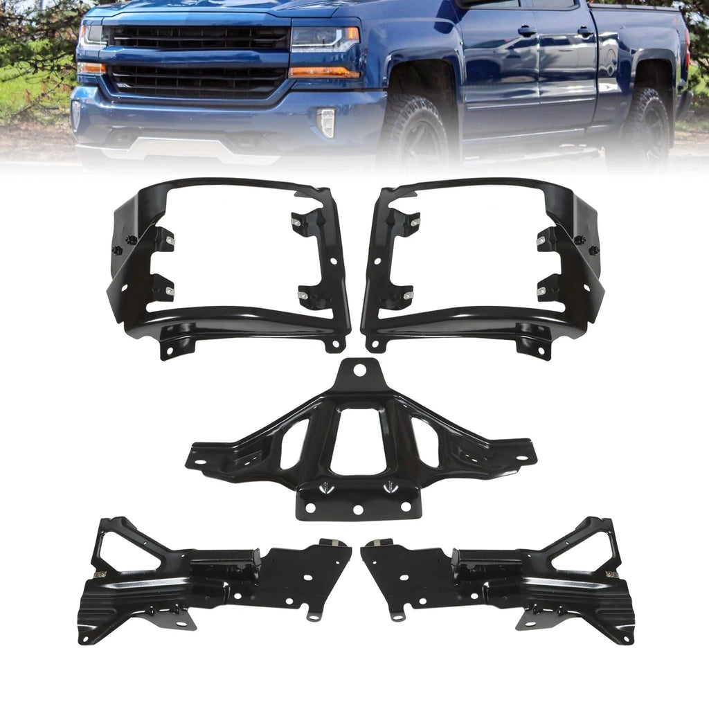 Bumper Support & Mount Bracket Set for Chevrolet Silverado 1500 (2016–2018)