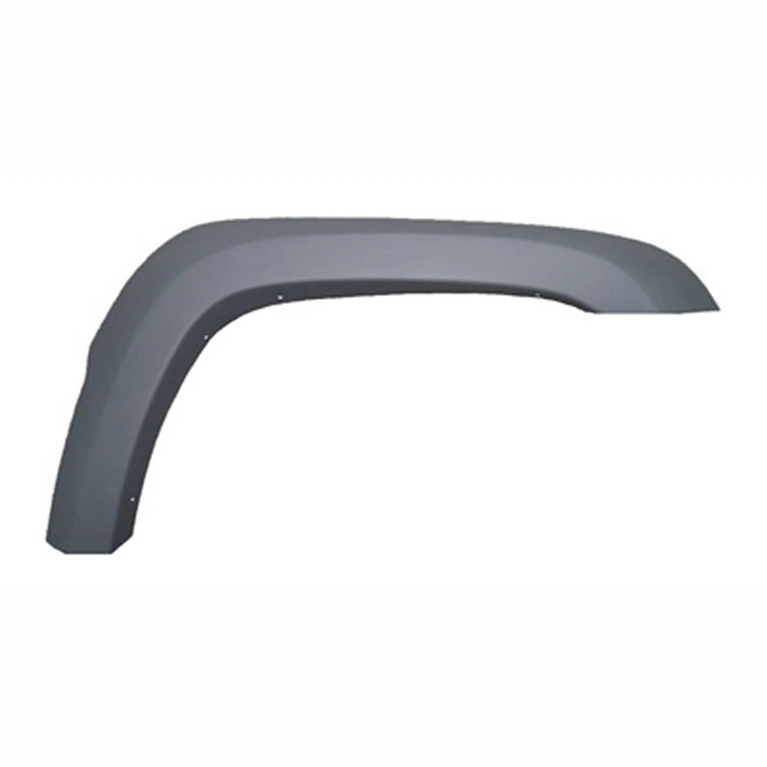 Replacement Gray Textured Polypropylene Passenger Front Fender Flare w/o Rivets