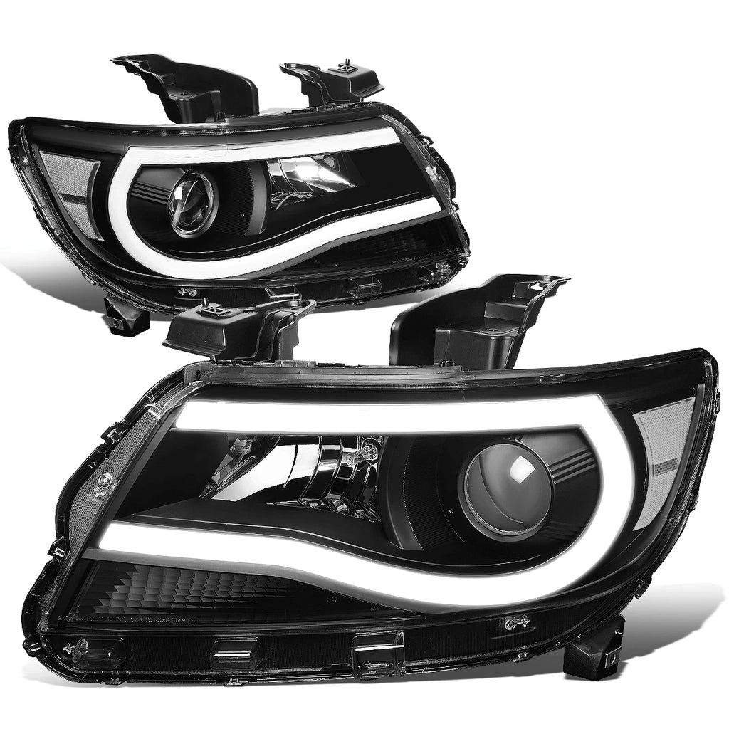 LED DRL Tube Projector Headlight Lamps for Chevy Colorado (2015–2023)