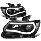 LED DRL Tube Projector Headlight Lamps for Chevy Colorado (2015–2023)