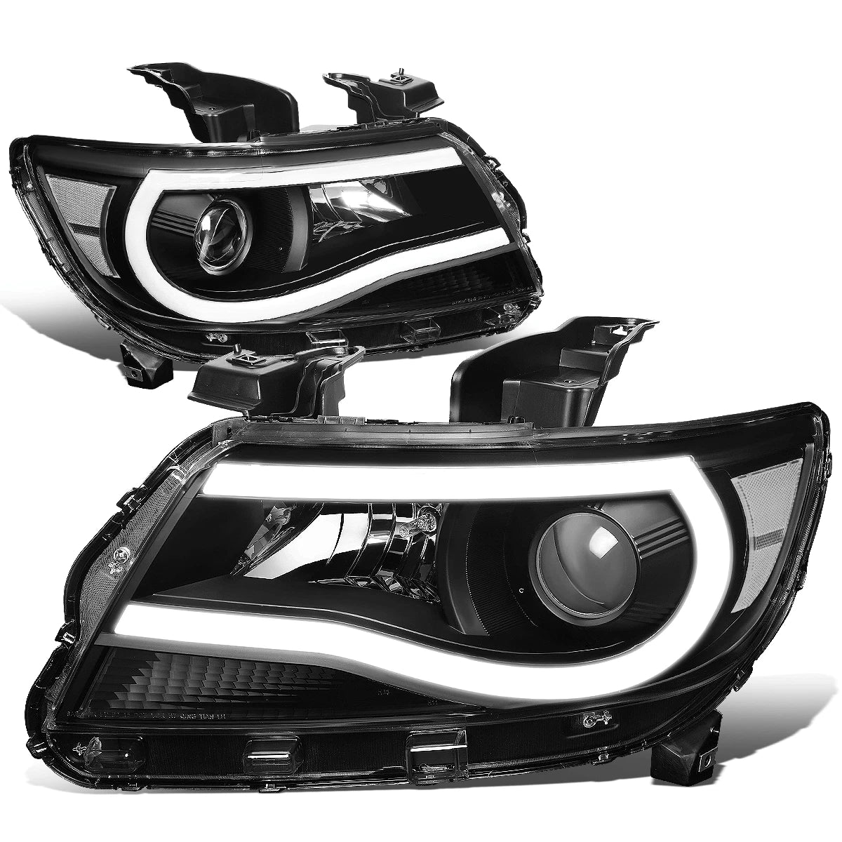LED DRL Tube Projector Headlight Lamps for Chevy Colorado (2015–2023)