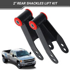 2" Rear Drop Shackles Kit for Chevy Silverado GMC Sierra 1500