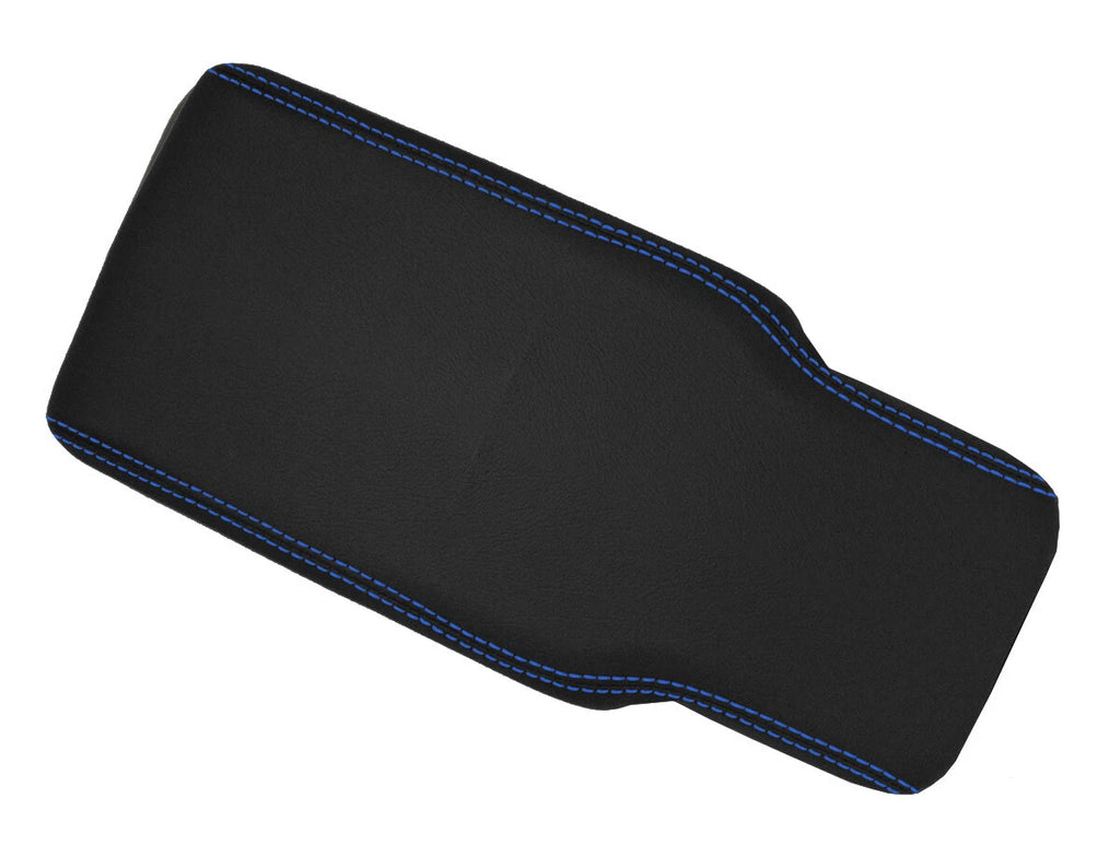 Console Lid Pull Over Cover Leather for Lincoln Town Car (2003–2011) Blue Stitch