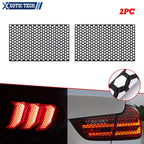 2PC Carbon Fiber Honeycomb Rear Tail Light Decor Stickers for 48×30cm
