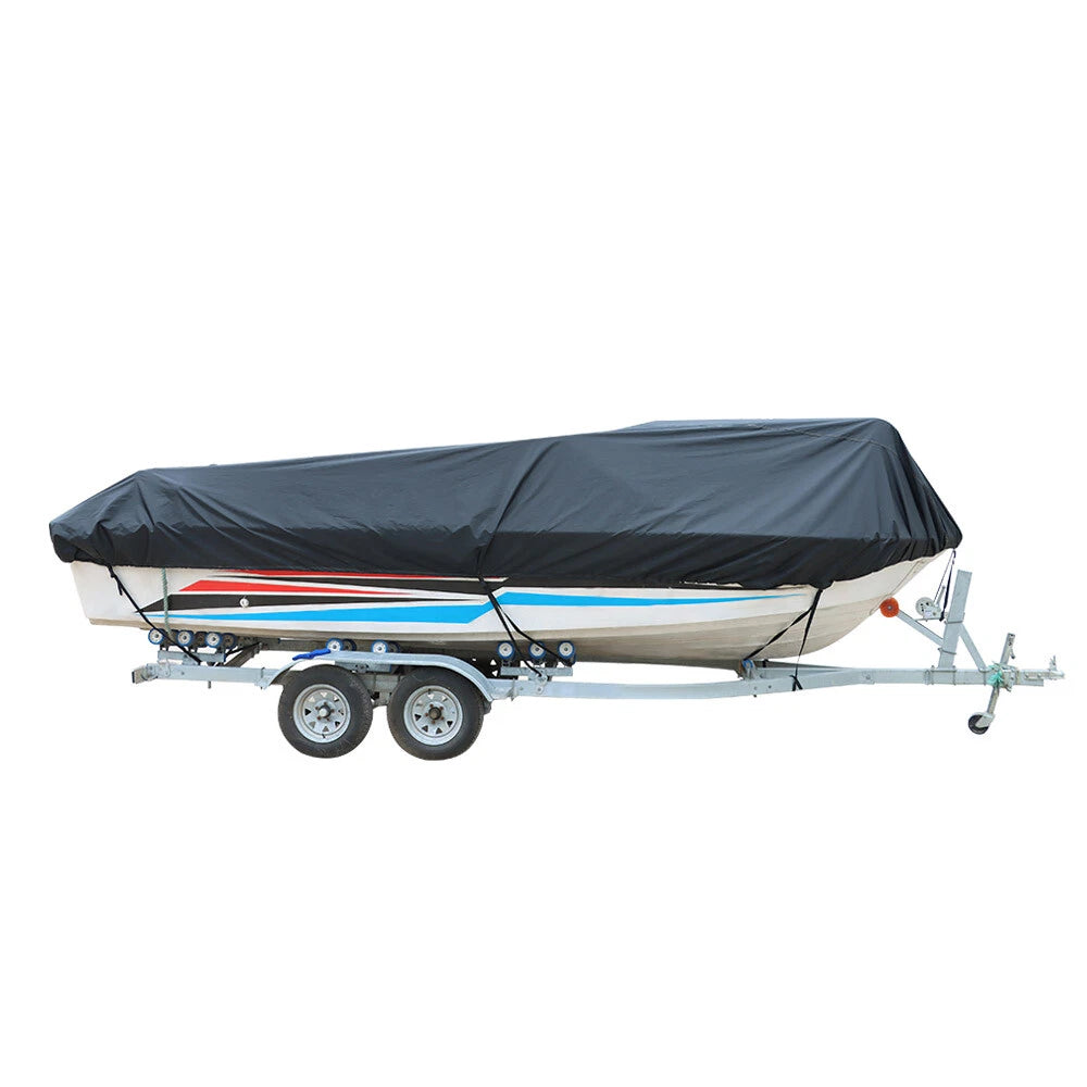 Waterproof Boat Cover for 17-19' Trailers (Marine Grade Polyester 600D)