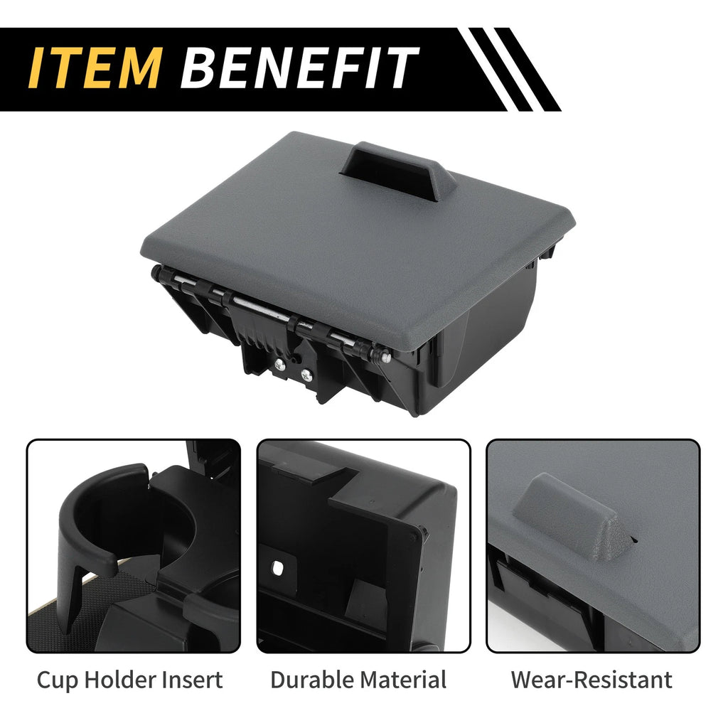 Cup Holder for Ford F-250 F-350 F-450 F-550 (2008–2016) Coin Holder Gray