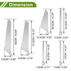 12 Pcs Door Pillar Window Trim for BMW 2-Series (2016–2019) Silver Tone