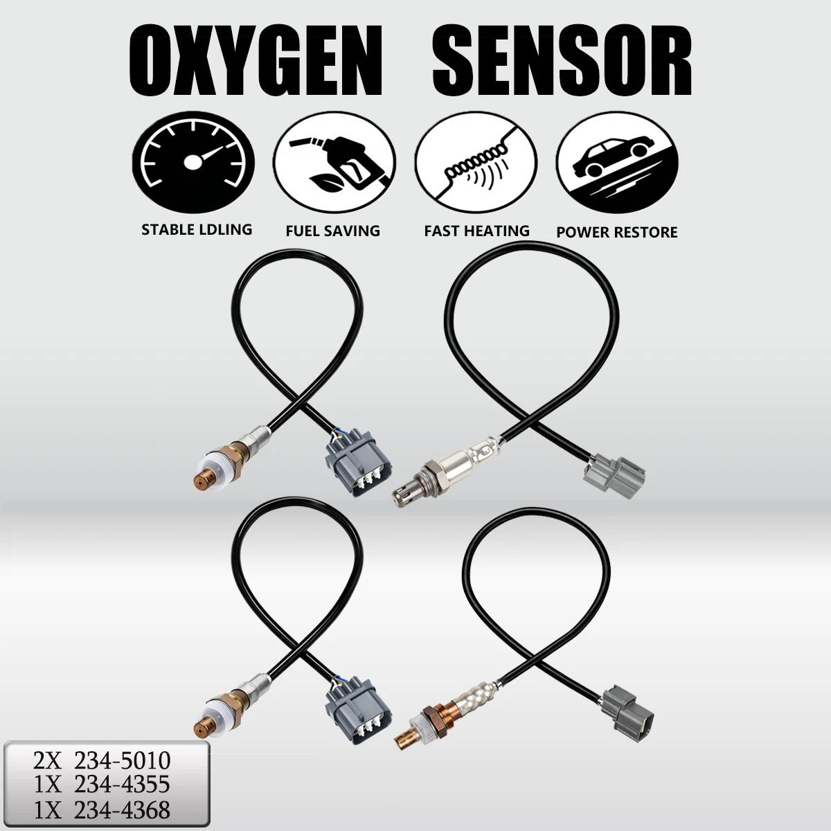 Set of 4 Oxygen Sensors for Honda Ridgeline (2006–2008)