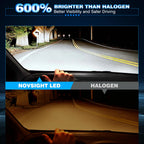 2X 9012 LED Headlight Bulbs for NOVSIGHT (6500K White)