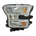 Replacement Passenger Side Halogen Headlight Lens/Housing w/Chrome Bezel