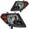 Headlight Assembly Pair for Nissan Frontier (2009–2021) Black Housing