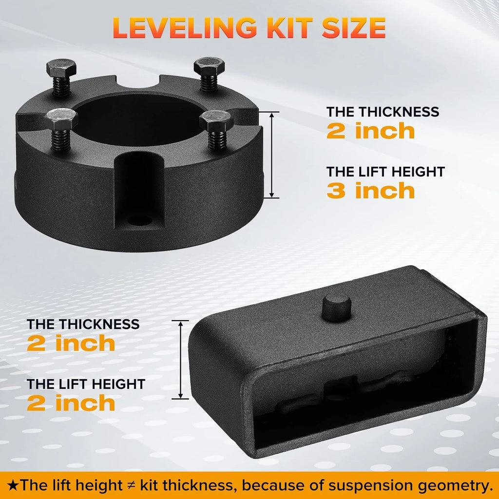 3 Inch Front 2 Inch Rear Leveling Lift Kit for Toyota Tundra (2007–2010)