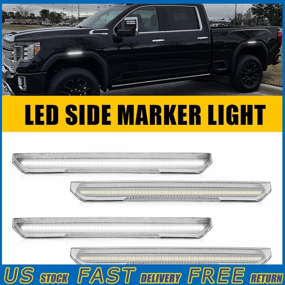 LED Wheel Fender Side Marker Lights for GMC Sierra 2500HD 3500HD (2020–2023)