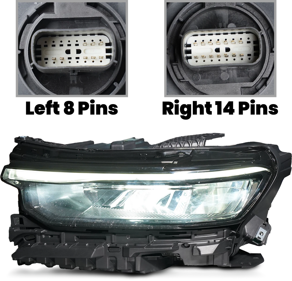 Full LED Headlight for Jeep Grand Cherokee L (2021–2024) W/ DRL Left Driver Side
