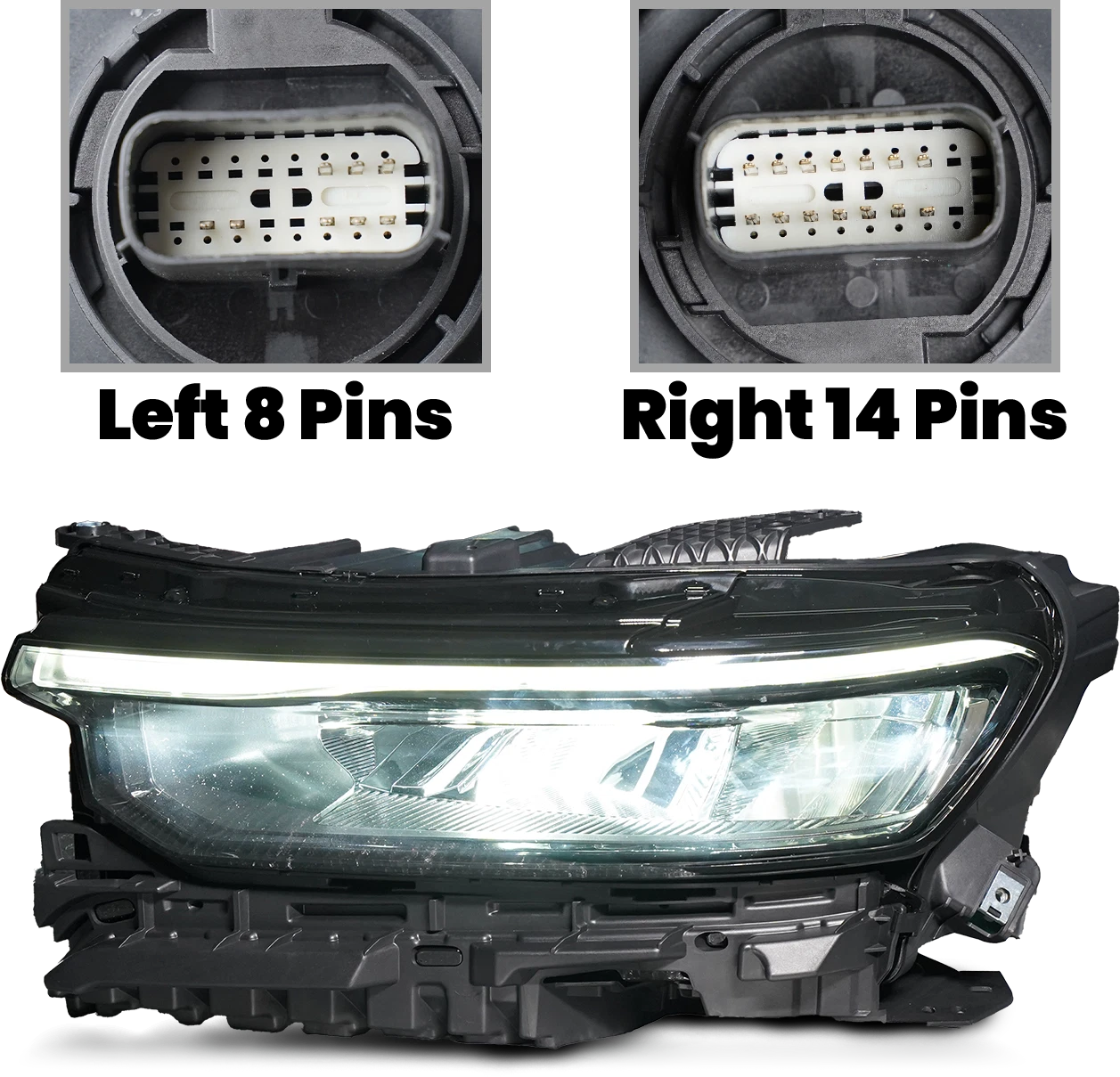 Full LED Headlight for Jeep Grand Cherokee L (2021–2024) W/ DRL Left Driver Side