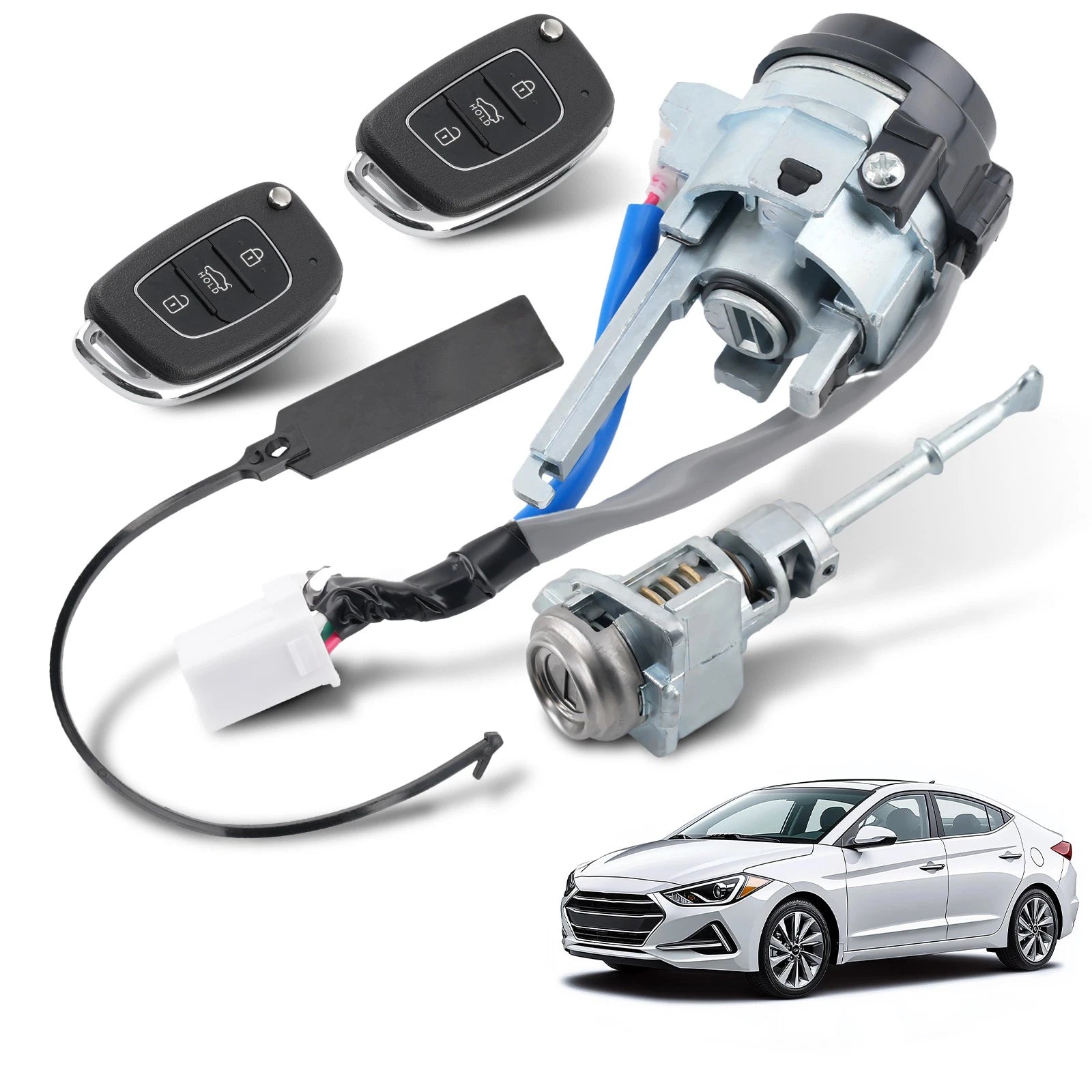Door Lock Cylinder Key Set for Hyundai Elantra (2015-2020)
