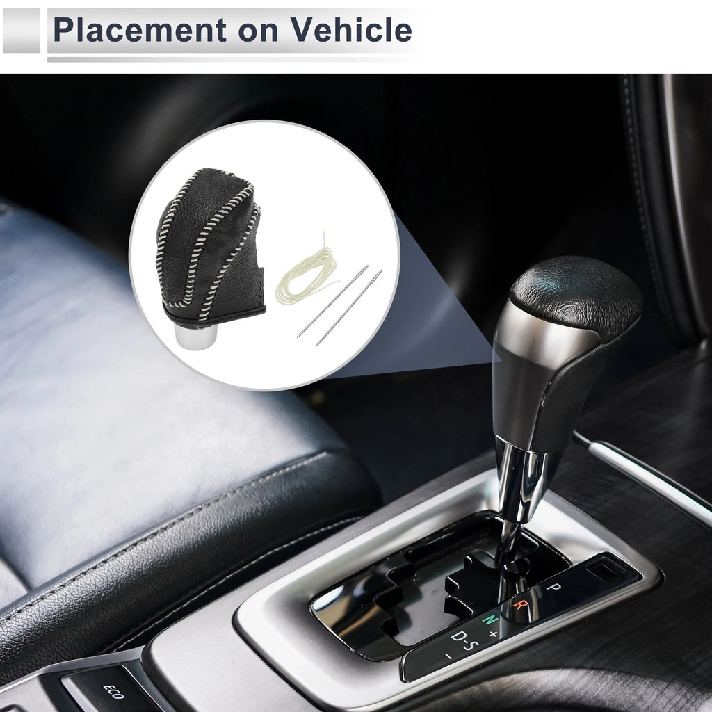 1 Pc Gear Shift Knob Cover for Subaru Impreza (2017–2023) Pebbled Black Beige