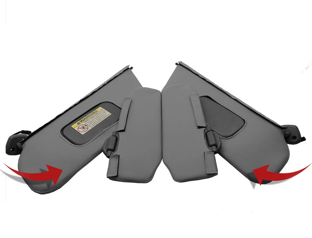 Sunvisors Cover Set for Ford F250 F350 F450 F550 (1999–2007) Med Flint Gray