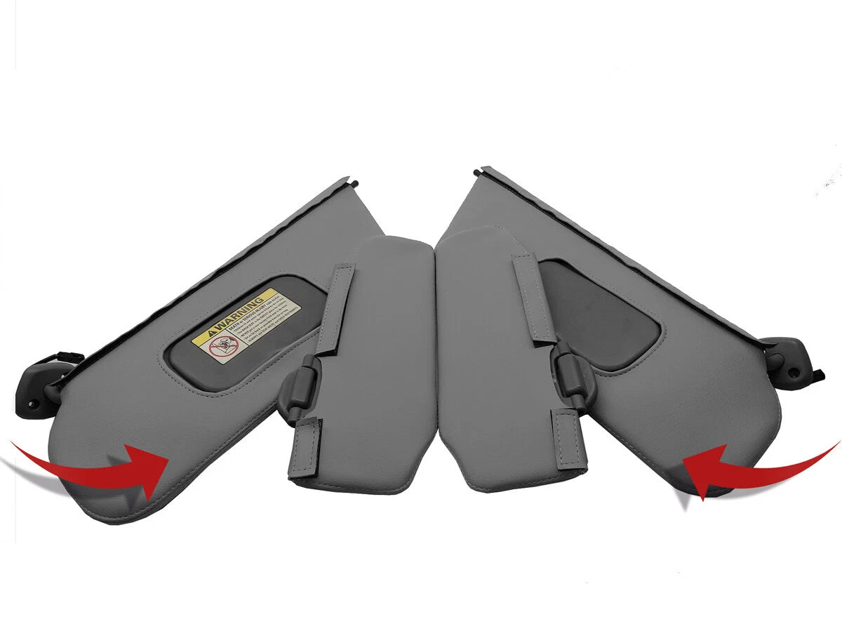 Sunvisors Cover Set for Ford F250 F350 F450 F550 (1999–2007) Med Flint Gray