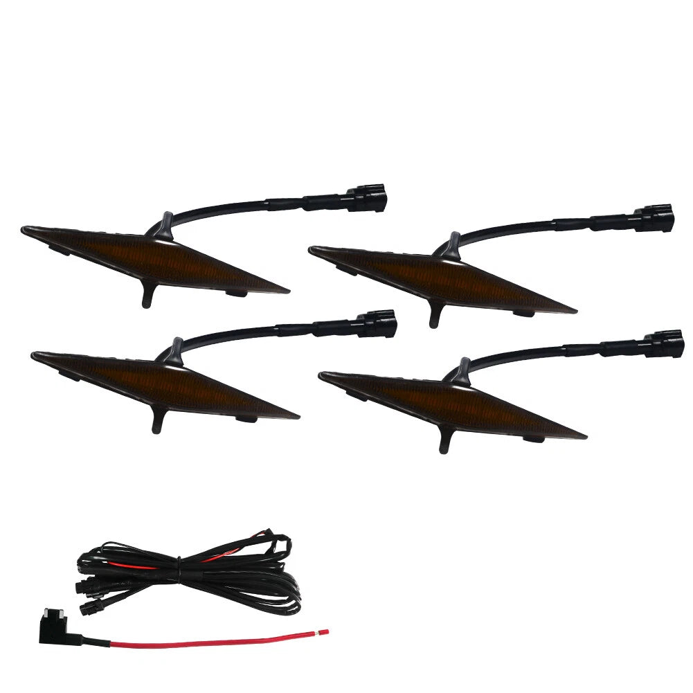 4X Smoked Lens White LED Running Lights for Toyota 4Runner (2014–2019)