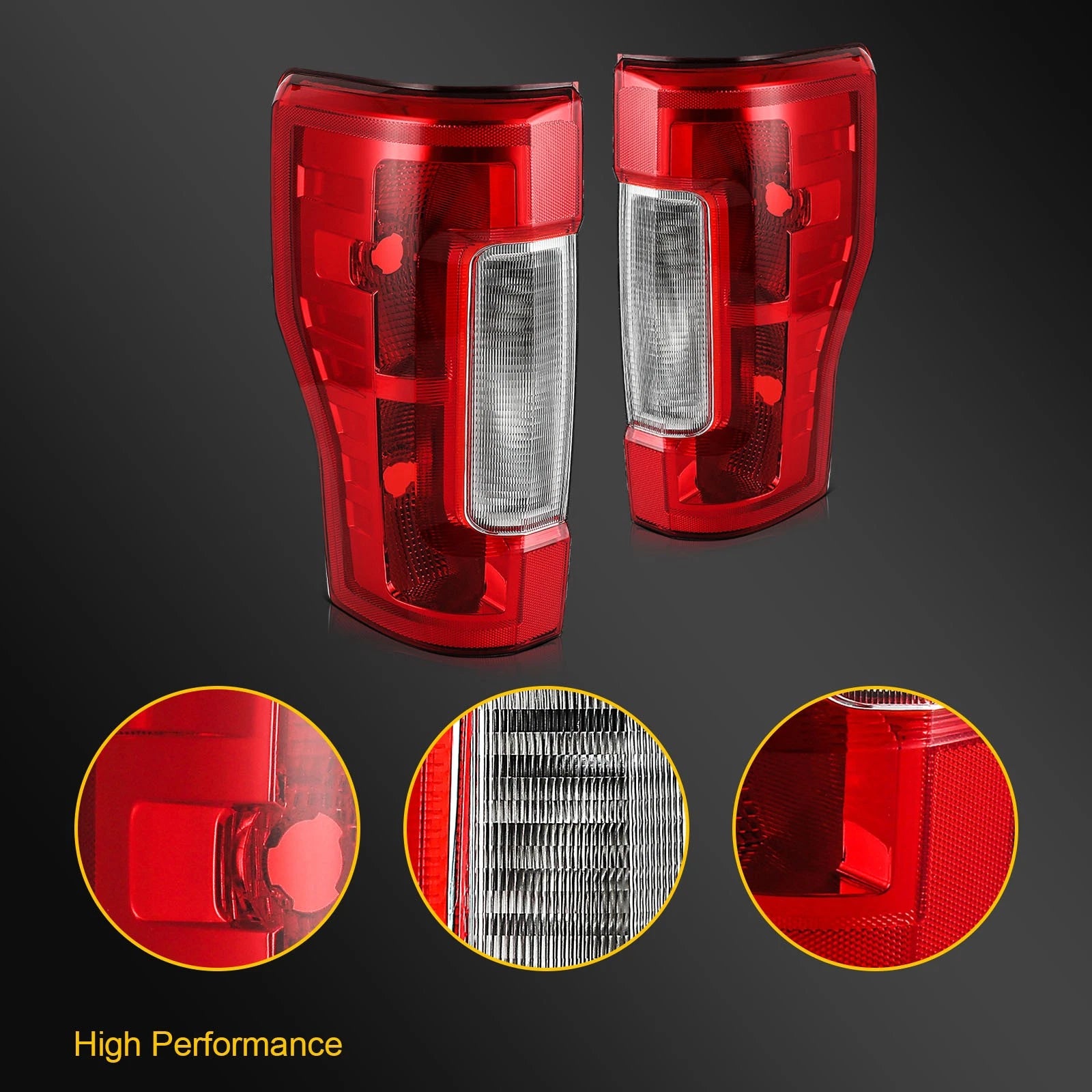 Set of 2 Tail Lights for Ford F-250 F-350 Super Duty (2017–2019)