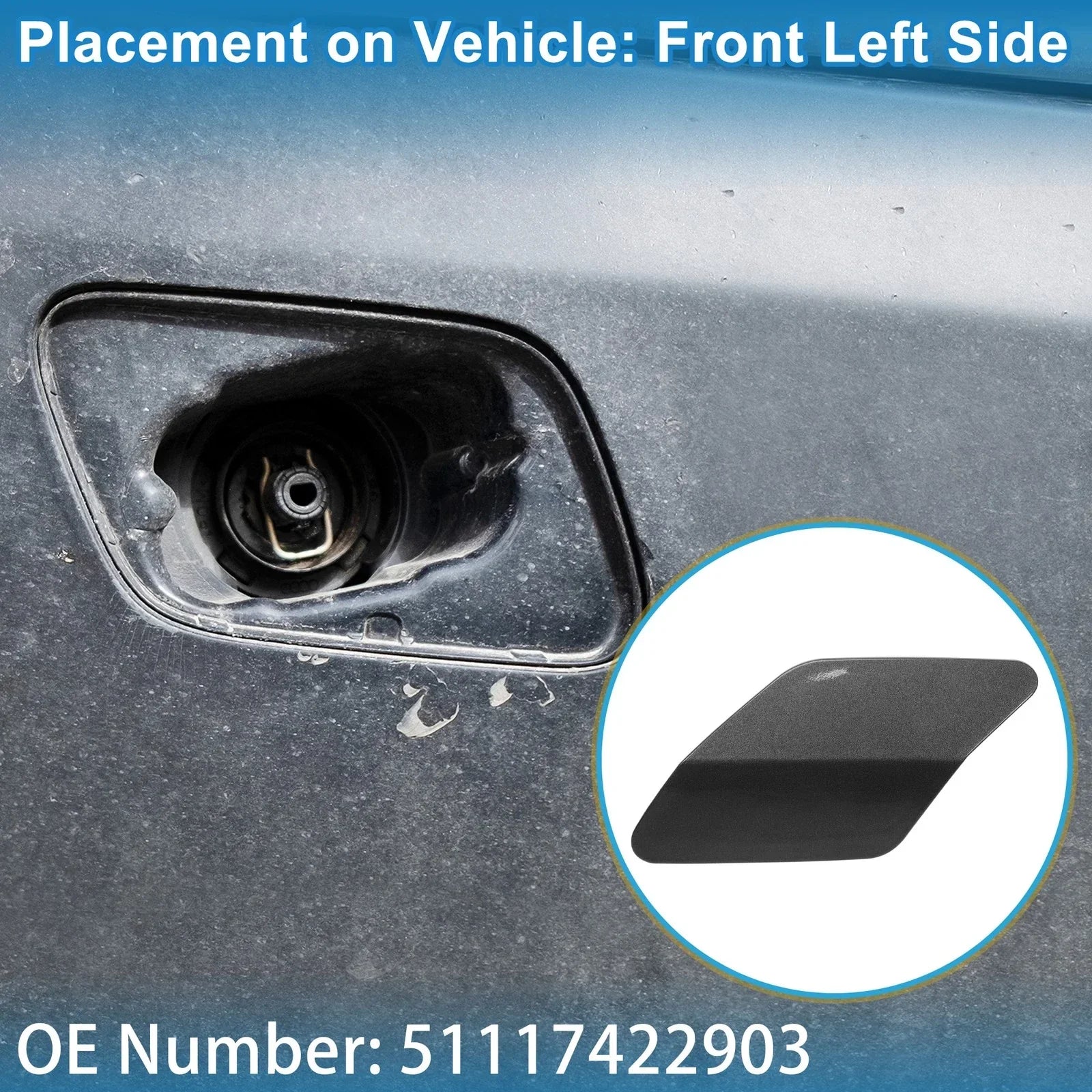 Front Left Washer Nozzle Cover Cap for BMW X6 (2015-2019)
