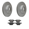 Hella Front Rotors & Bosch QuietCast Disc Brake Pads Kit for BMW E93 (2007–2013)