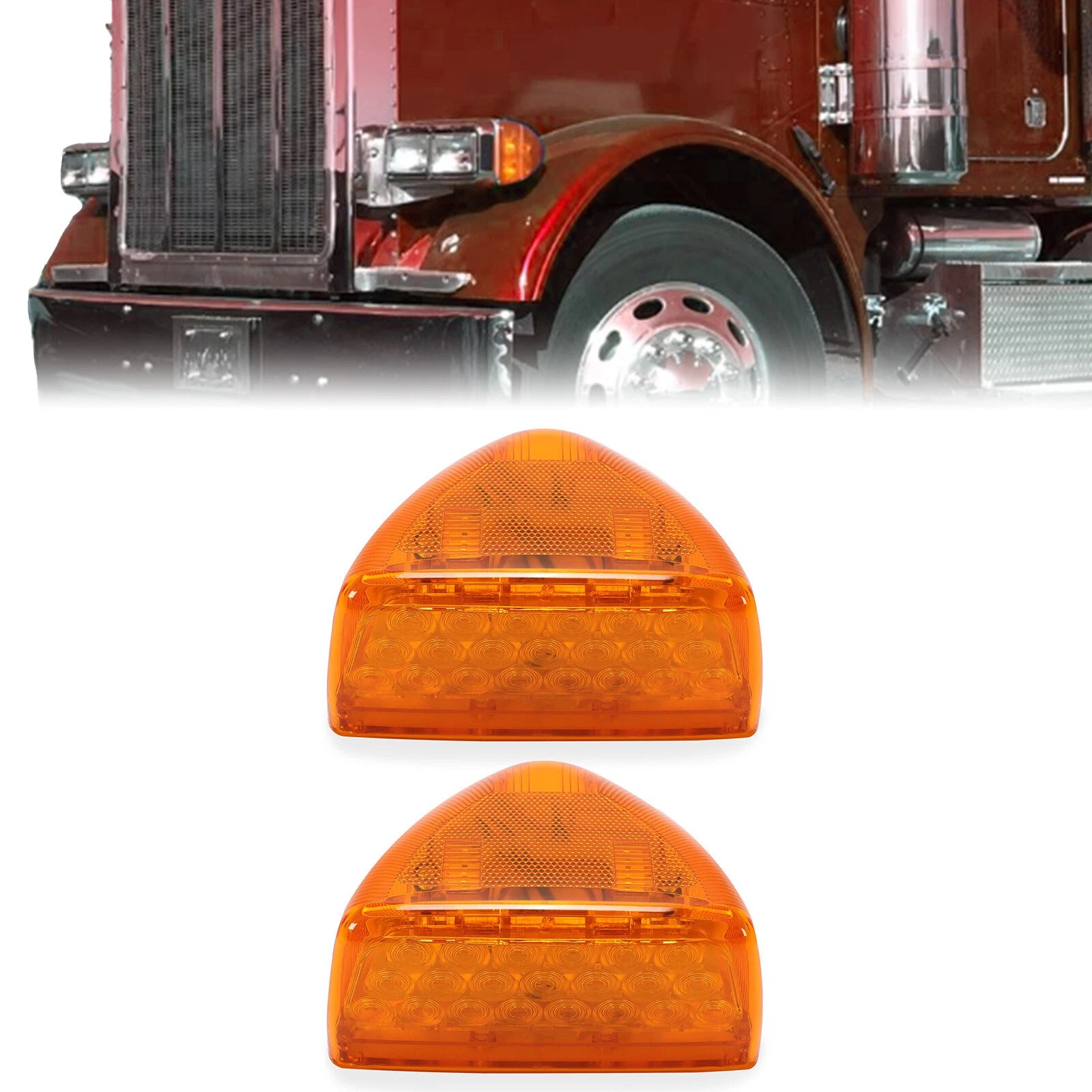 Pair of 31 LED Turn Signal Lights for Peterbilt 379 359 (YYYY–YYYY)