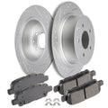 Rear Drilled Disc Rotors & Ceramic Brake Pads for Buick (2005–2009)