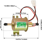 2X 12V Inline Low Pressure Electric Fuel Pump HEP-02A Universal