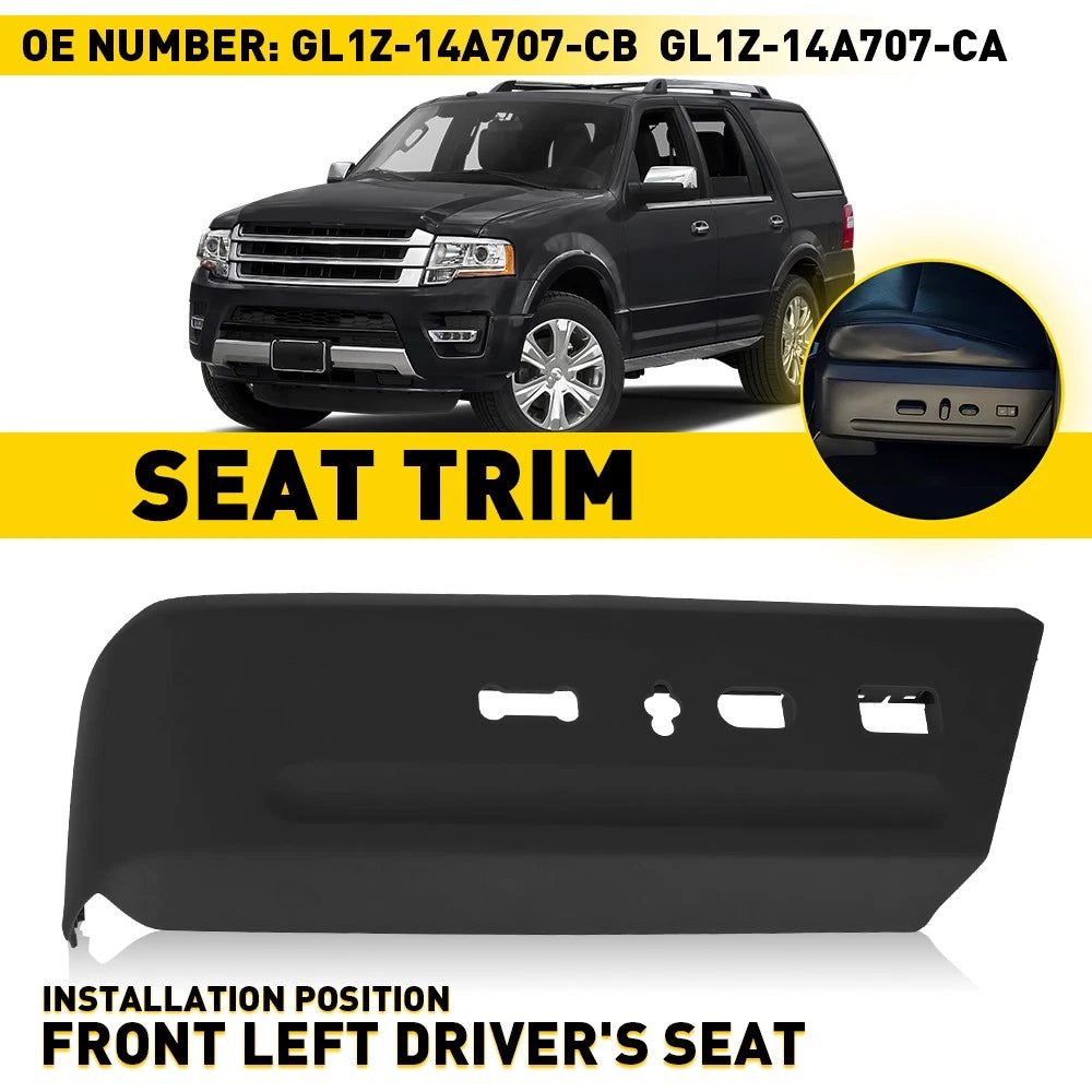 Driver Seat Trim for Ford Expedition (2015–2017) Black 10 Way with Lumbar