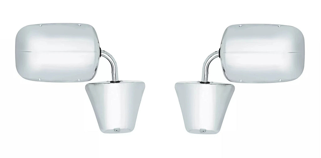 Stainless Steel Exterior Door Mirrors Left and Right for Chevy Truck (1973–1991)
