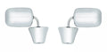 Stainless Steel Exterior Door Mirrors Left and Right for Chevy Truck (1973–1991)