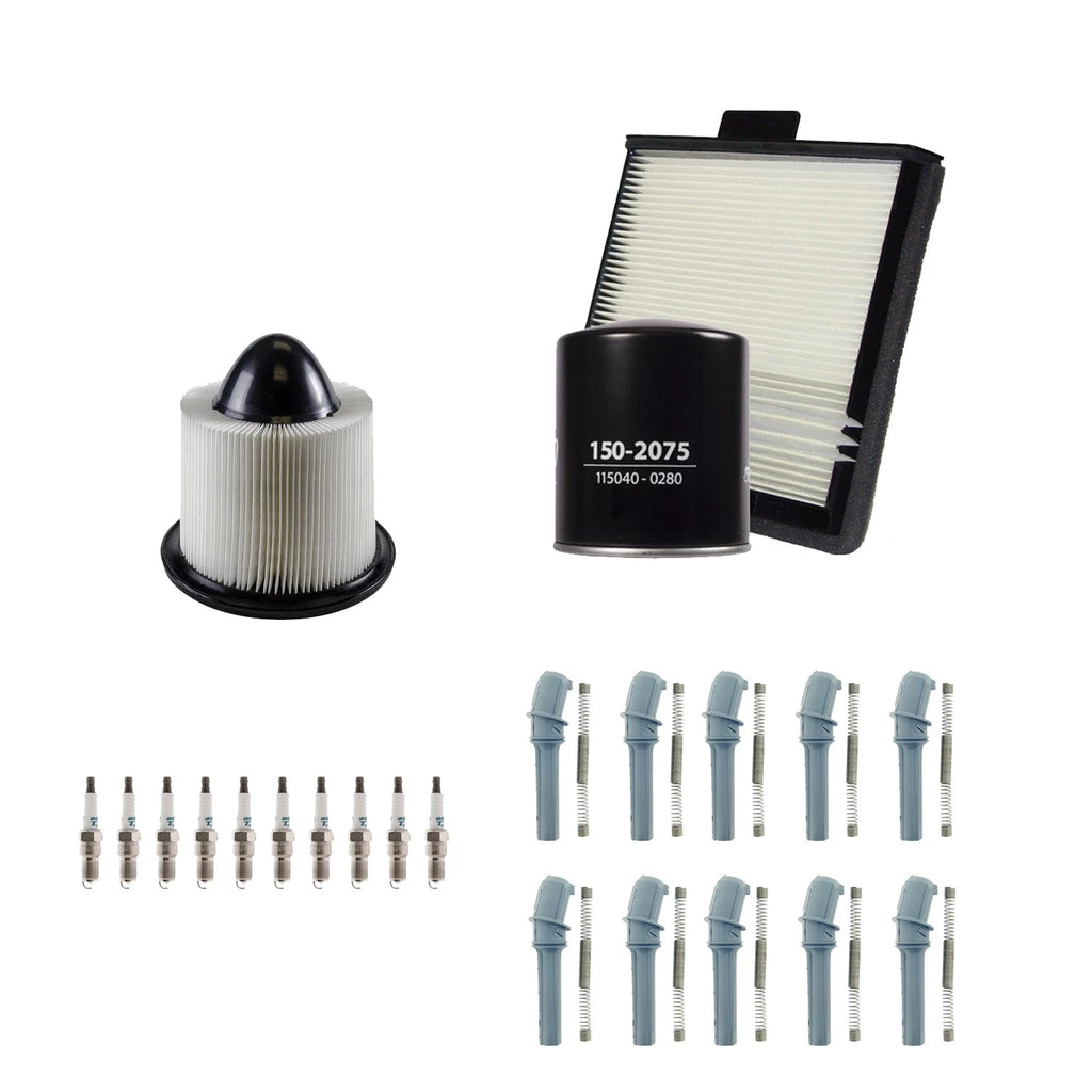 Tune Up Kit with 10 NGK Spark Plugs & Boots for Ford F-250 F-350 (1999–2007)