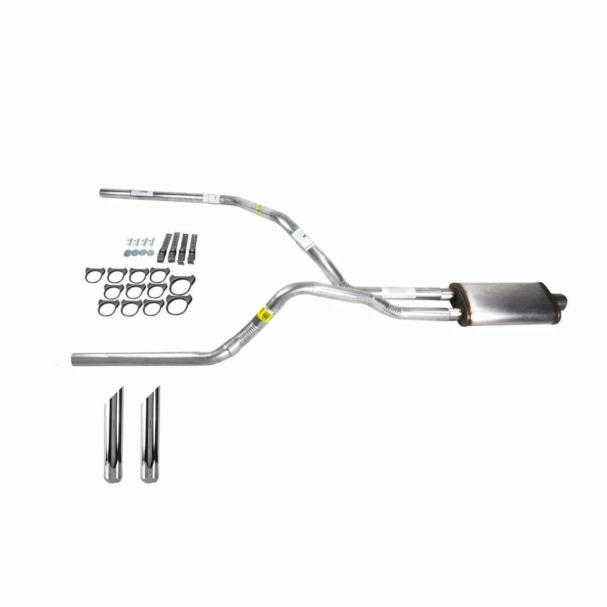 Dual Exhaust 2.5" Pipe & Muffler with SW Tip for Dakota (1987–1996)