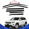 Set of 6 Smoke Door Visor Window Vent Deflectors for Jeep Cherokee (2015–2022)