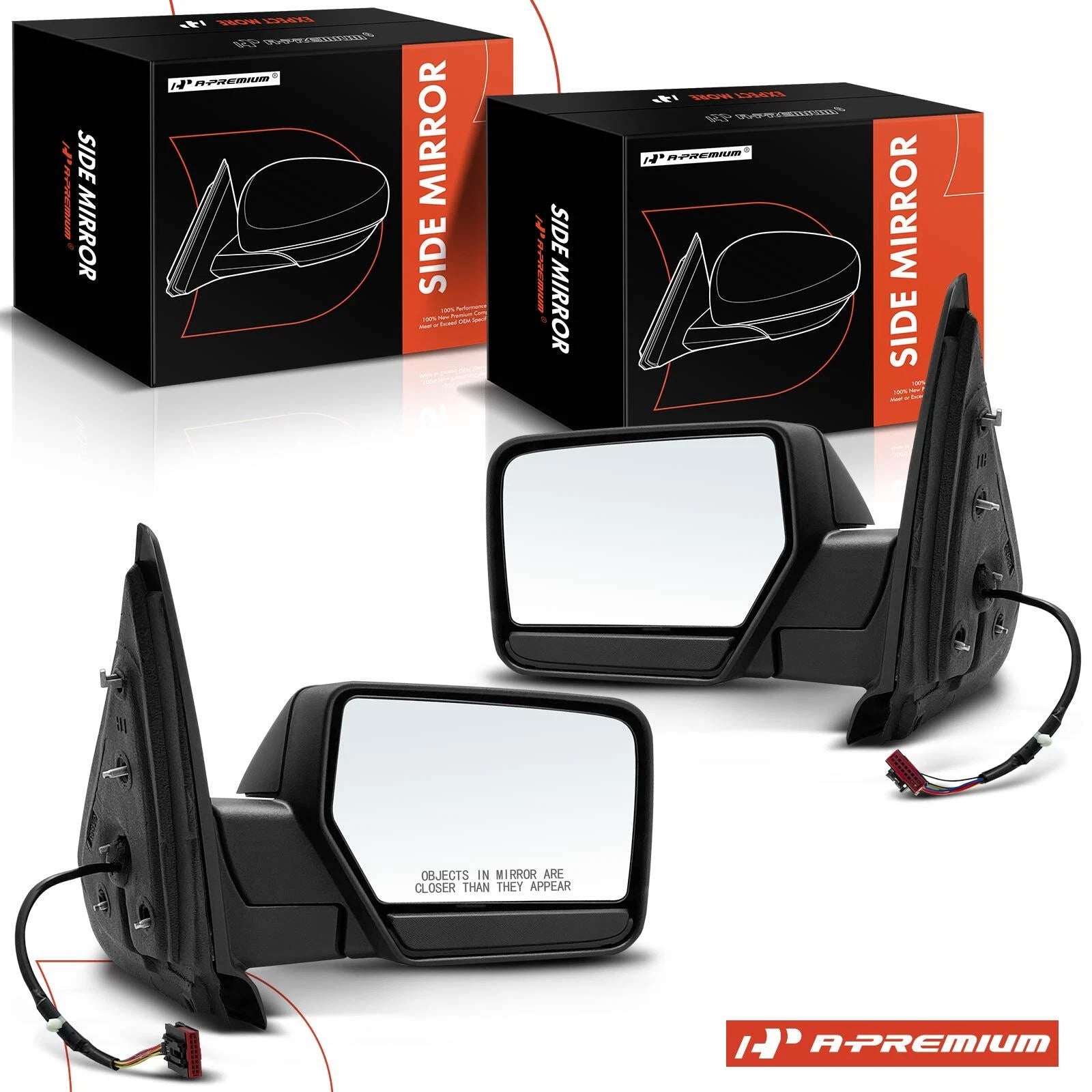 2X Power Side Mirrors for Ford Expedition (2007–2014)