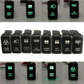 Push Switch Button LED Green Light Bar Fog Light with Wire for Toyota Tacoma